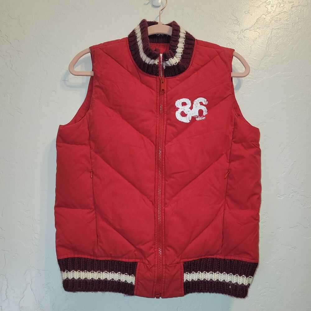 Victoria’s Secret PINK True Love 86 Red Down Puffer Vest XS/S Winter Streetwear